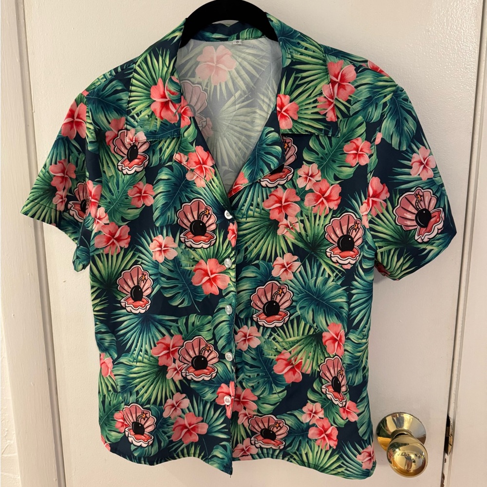 Bombshell Bombshells Hawaiian Shirt Custom Made New Size Small Cheerleading